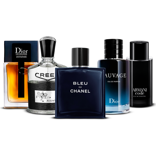 Σετ 5 Αρωμάτων  –  Dior Homme Intense, Creed Aventus, Bleu de Chanel, Sauvage και Armani Code   [100 ml το καθένα]