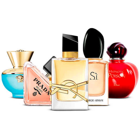 Σετ 5 Αρωμάτων   – Versace Dylan Turquoise, Prada Paradoxe, Yves Saint Laurent Libre, Giorgio Armani Sì και Dior Hypnotic Poison   [100 ml το καθένα]
