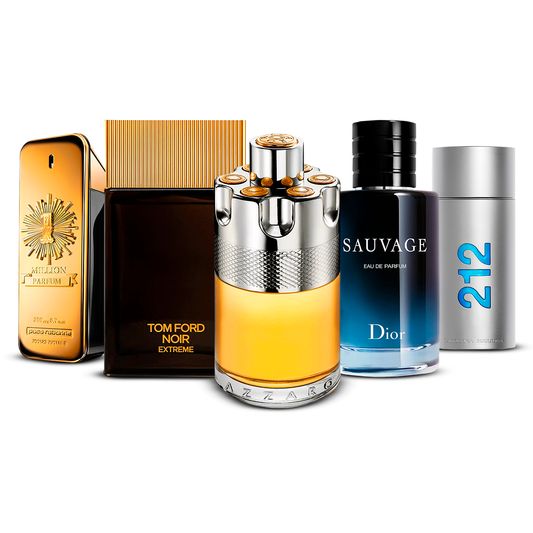 Σετ 5 Αρωμάτων  – 1 Million, Tom Ford Noir Extrême, Azzaro Wanted, Sauvage και 212 Men [100 ml το καθένα]