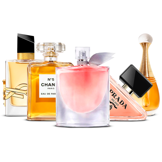 Σετ 5 Αρωμάτων – Yves Saint Laurent Libre, Chanel Nº5, La Vie Est Belle, Prada Paradoxe και J'adore  [100 ml το καθένα]