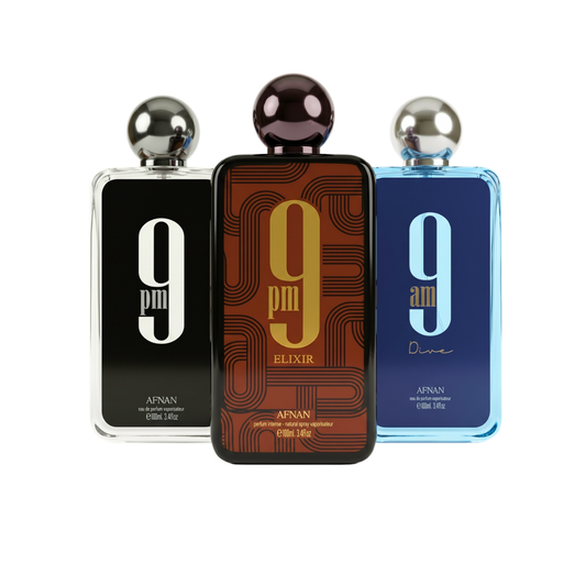 Σετ 3 Αρωμάτων | Afnan 9PM + Afnan 9PM Elixir + 9AM Dive 100 ml
