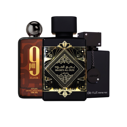 Σετ 3 Αρωμάτων | Club de Nuit Intense Man + Oud for Glory + Afnan 9PM Elixir 100 ml
