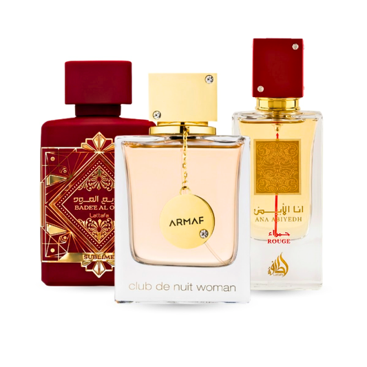 Σετ 3 Αρωμάτων | Club de Nuit Woman + Lattafa Sublime + Ana Abiyedh Rouge 100 ml