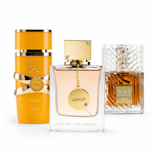 Σετ 3 Αρωμάτων | Yara Tous - Club de Nuit Woman - Khamrah 100 ml