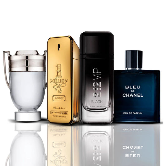 Σετ 4 Αρωμάτων | Invictus Victory + One Million + Bleu de Chanel + 212 Vip Black