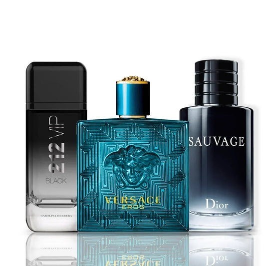 Σετ 3 Αρωμάτων | Versace Eros + Sauvage Dior + 212 Vip Blac