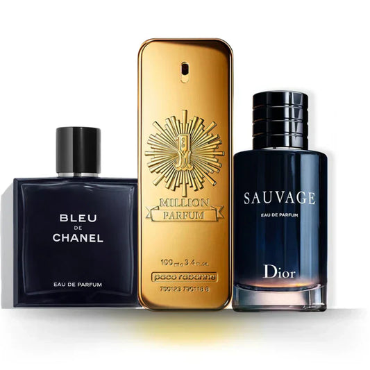 Σετ 3 Αρωμάτων | Bleu de Chanel + Sauvage + One Million 100 ml